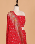 Red Butti Bandhani Saree in Georgette