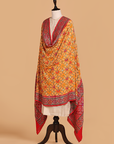 Golden Jaal Bandhani Dupatta in Georgette