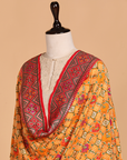 Golden Jaal Bandhani Dupatta in Georgette