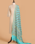 Firozi Lehariya Bandhani Dupatta in Georgette