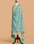 Firozi Lehariya Bandhani Dupatta in Georgette