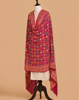 Purple Jaal Bandhani Dupatta in Georgette