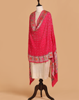 Rani Pink Jaal Bandhani Dupatta in Georgette