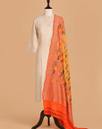 Orange Jaal Bandhani Dupatta in Georgette