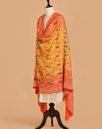 Orange Jaal Bandhani Dupatta in Georgette
