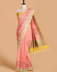 Peach Butta Saree in Georgette Tussar