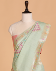 Pista Green Butta Saree in Georgette Tussar