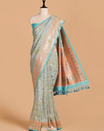 Sky Blue Butta Saree in Georgette Tussar