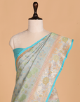 Sky Blue Butta Saree in Georgette Tussar