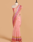 Light Pink Butti Saree in Georgette Tussar