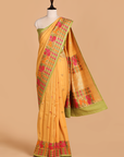 Mustard Yellow Butti Saree in Georgette Tussar