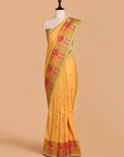 Mustard Yellow Butti Saree in Georgette Tussar