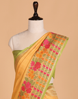 Mustard Yellow Butti Saree in Georgette Tussar