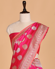 Rani Pink Butta Saree in Silk