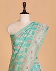 Sea Green Jaal Saree in Silk