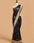 Black Butti Saree in Silk