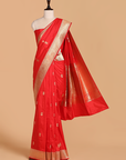Red Butti Saree in Silk
