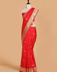 Red Butti Saree in Silk