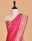 Rani Pink Lehariya Saree in Silk
