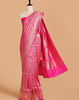 Rani Pink Brocade Saree in Silk