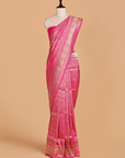 Rani Pink Brocade Saree in Silk