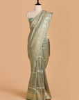 Pista Green Brocade Saree in Silk