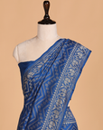 Royal Blue Lehariya Saree in Silk