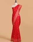 Red Butti Saree in Silk