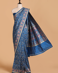 Royal Blue Jaal Saree in Silk