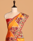 Short Gold Butti Saree In Silk