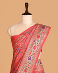 Peach Patola Saree In Georgette Tussar