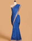 Royal Blue Butti Saree in Silk