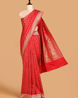Red Butti Saree in Silk