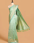 Sea Green Brocade Saree in Silk