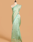 Sea Green Brocade Saree in Silk