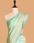 Sea Green Brocade Saree in Silk