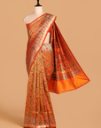 Short Gold Patola Saree In Silk