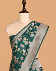 Bottle Green Butta Saree in Silk