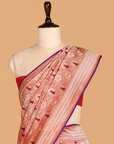 Red Brocade Saree In Silk