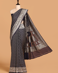 Navy Blue Butti Saree in Georgette