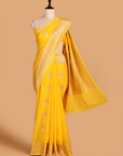 Yellow Butta Saree in Georgette