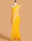 Yellow Butta Saree in Georgette
