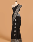 Black Butta Saree in Georgette