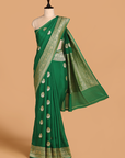 Green Butta Saree in Georgette