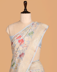 Sky Blue Jaal Saree In Georgette