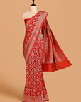Red Jaal Saree in Georgette