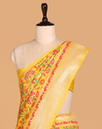 Yellow Jaal Saree In Georgette Tussar