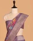 Mauve Jaal Saree In Georgette Tussar