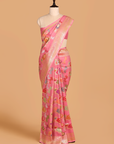 Pink Jaal Saree in Tussar Georgette
