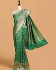 Green Brocade Saree In Silk